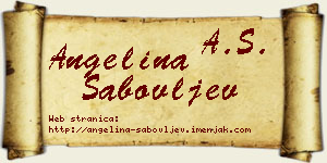 Angelina Sabovljev vizit kartica